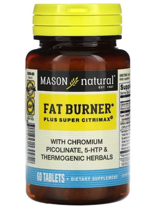 Fat Burner Plus Super Citrimax 60 Tabs Mason Natural (291848641)