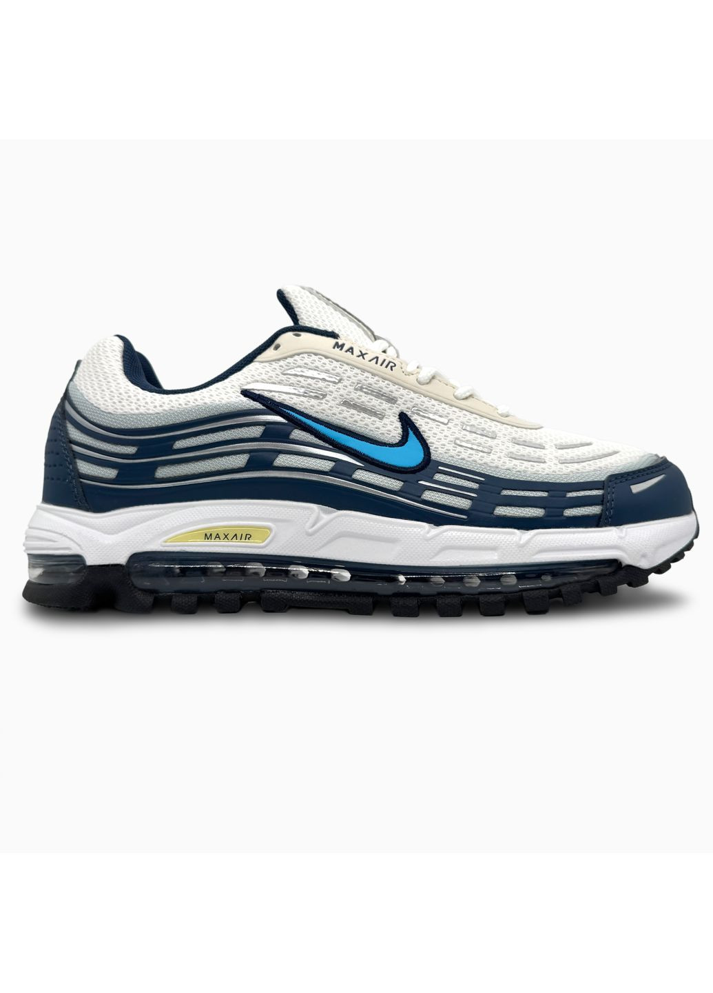 Чорні Осінні кросівки чоловічі nike air max tl 2.5 white / black / blue найк аір макс тл 2.5 No Brand
