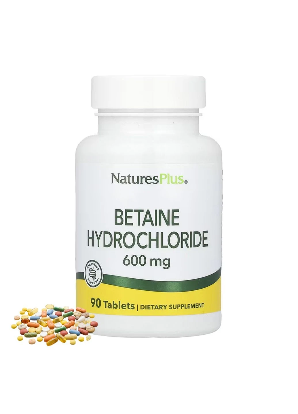 Betaine Hydrochloride 600mg - 90 tabs Nature's Plus (385643956)
