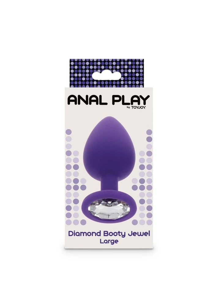Анальна пробка з кристалом Diamond Booty Jewel, фіолетовий, Large Toy Joy (383084356)