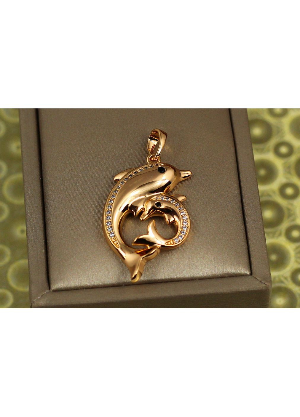 Кулон дельфіни мати та дитинча 3 см золотистий love-shopping Xuping Jewelry (355798556)