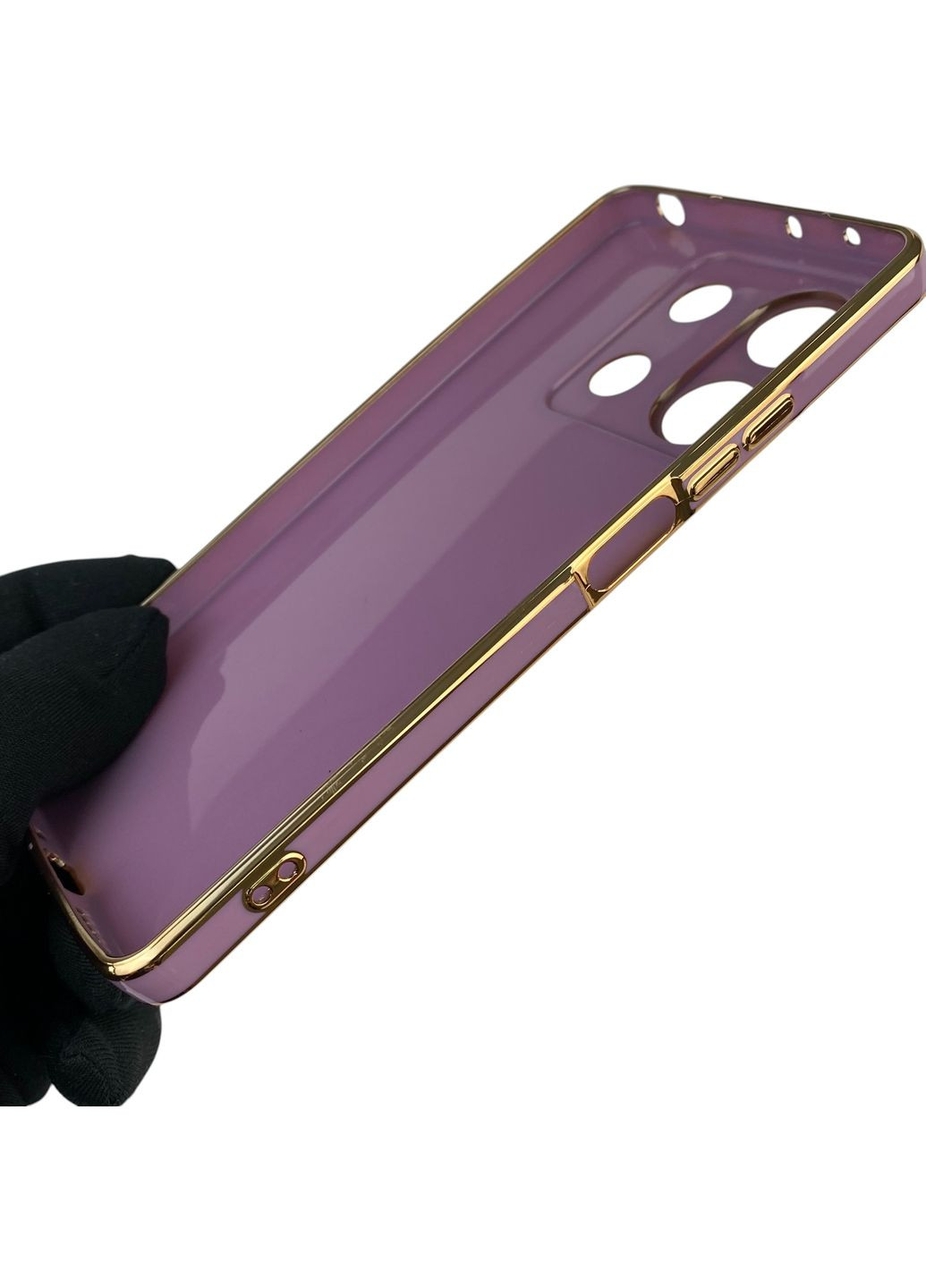 Чохол для Redmi Note 13 5G з кільцем MagSafe із золотою окантовкою на сяомі редмі нот 13 чорничний gs1 Xiaomi (366236492)