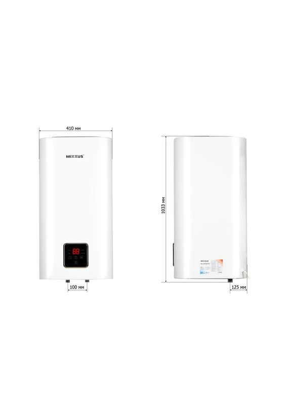 Водонагреватель "Квадрат" CUBE DRY накопительный 100 л, сухой тен 2,0 kW (WH0619) Mixxus EWH-15100