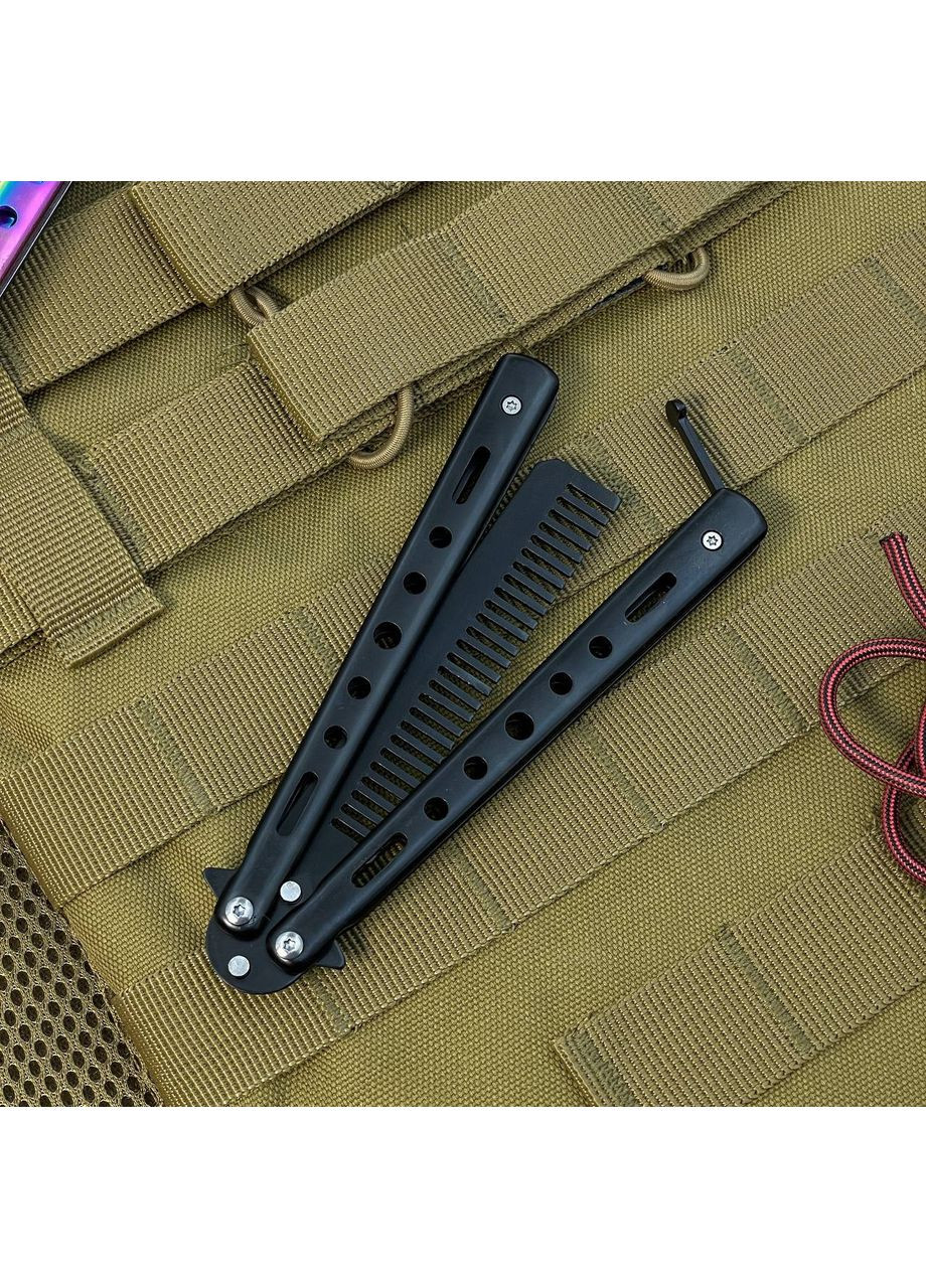 Нож бабочка расческа Black No Brand (362488836)