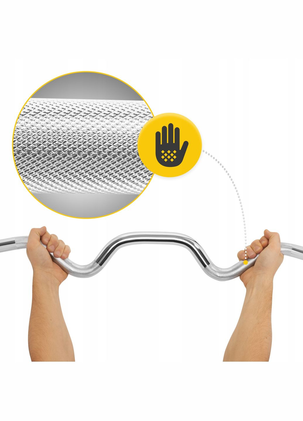 Гриф для штанги олімпійський Z-подібний 120 см 50 мм (P-5905973401210) 4FIZJO (314903161)