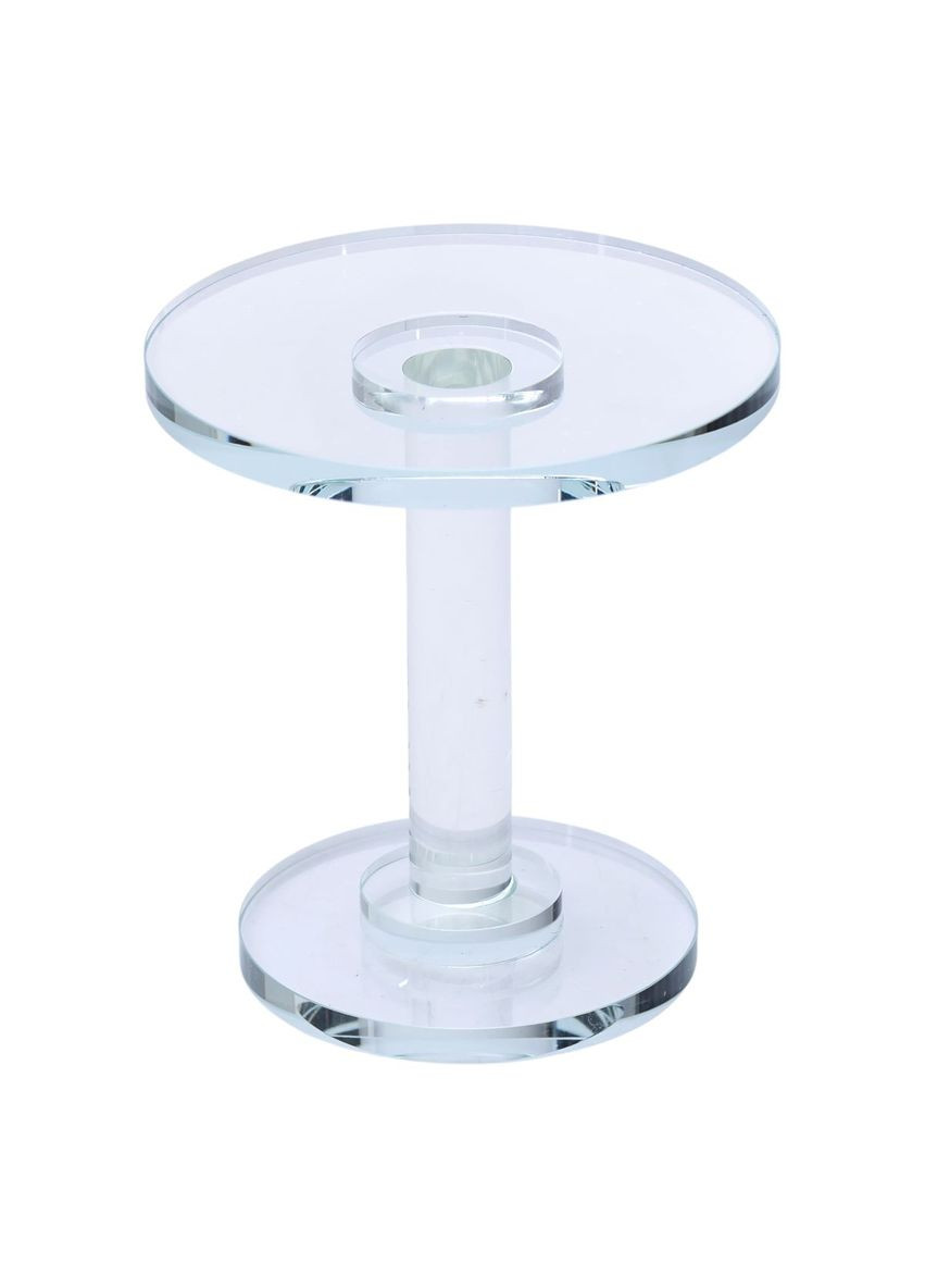 Тортовница стеклянная на ножке для торта и капкейков круглая прозрачная стойка для десертов ProDobro (364191733)