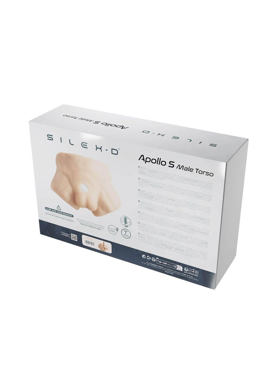 Полуторс з фаллоімітатором на присосці Apollo S Male Torso, суперреалістичний, термореактивний Silexd (303887976)