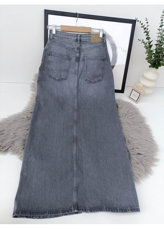 Джинсова спідниця z1975 міді з розрізом Zara (360895139)