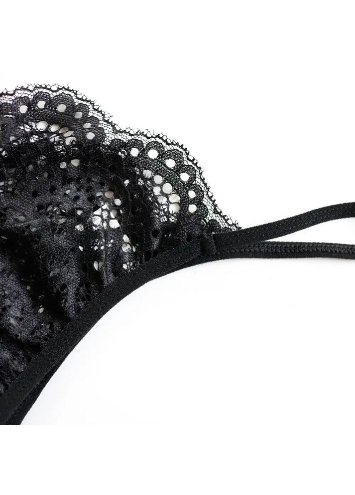 Чорний демісезонний комплект із м'якого мережива жіноча нижня. мереживна жіноча спідня білизна з поясом і підтяжками s, China