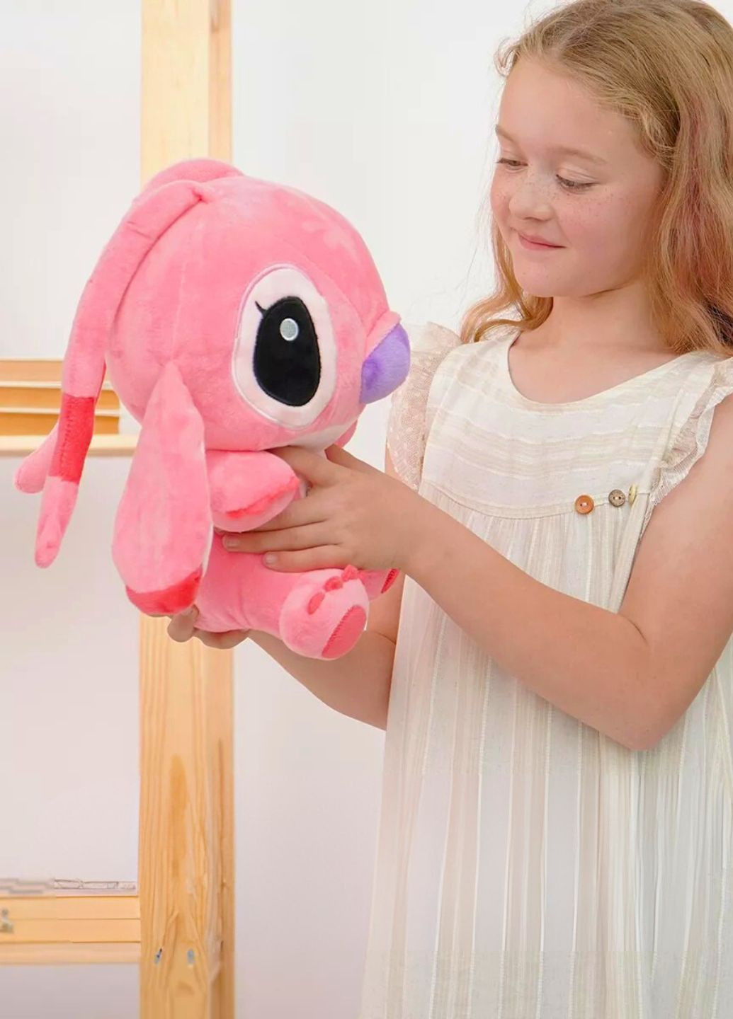 Мягкая игрушка Энджел 25 см с длинными ушками маленький Стич розовый My Kigu (369622875)