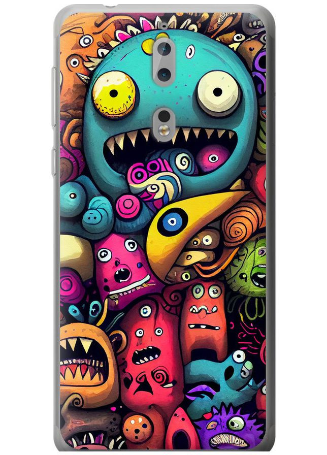 Силіконовий чохол 'Смішні монстри' для Endorphone Nokia 8 (302394208)