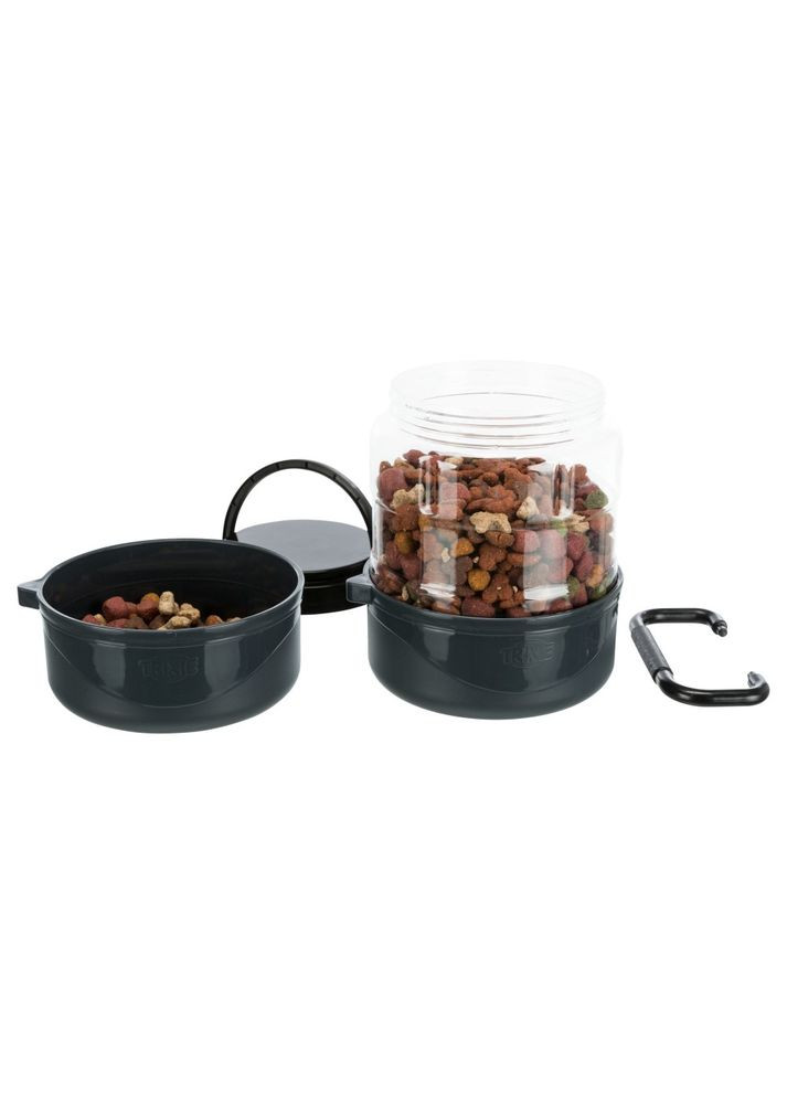 Набір дорожній контейнер для їжі з мисками, 2л, синій Trixie (292114480)