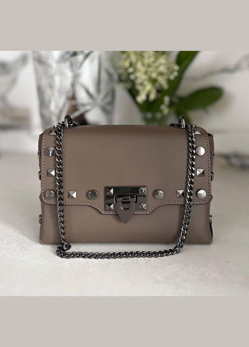 Жіноча сумка кроссбоди (734) чорна шкіряна No Brand (322157454)