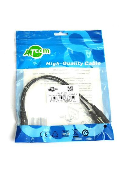 Адаптер перехідник 16850 — Mini-Jack 3.5 тато — 2 * Mini-Jack 3.5 мама 10 см Atcom (303207924)