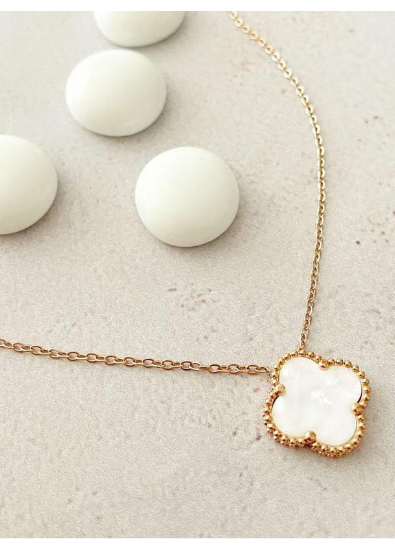 Позолочені Сережки "Конюшина" + Ланцюжок (Кольє) 40см-45см. Позолота No Brand (364502953)