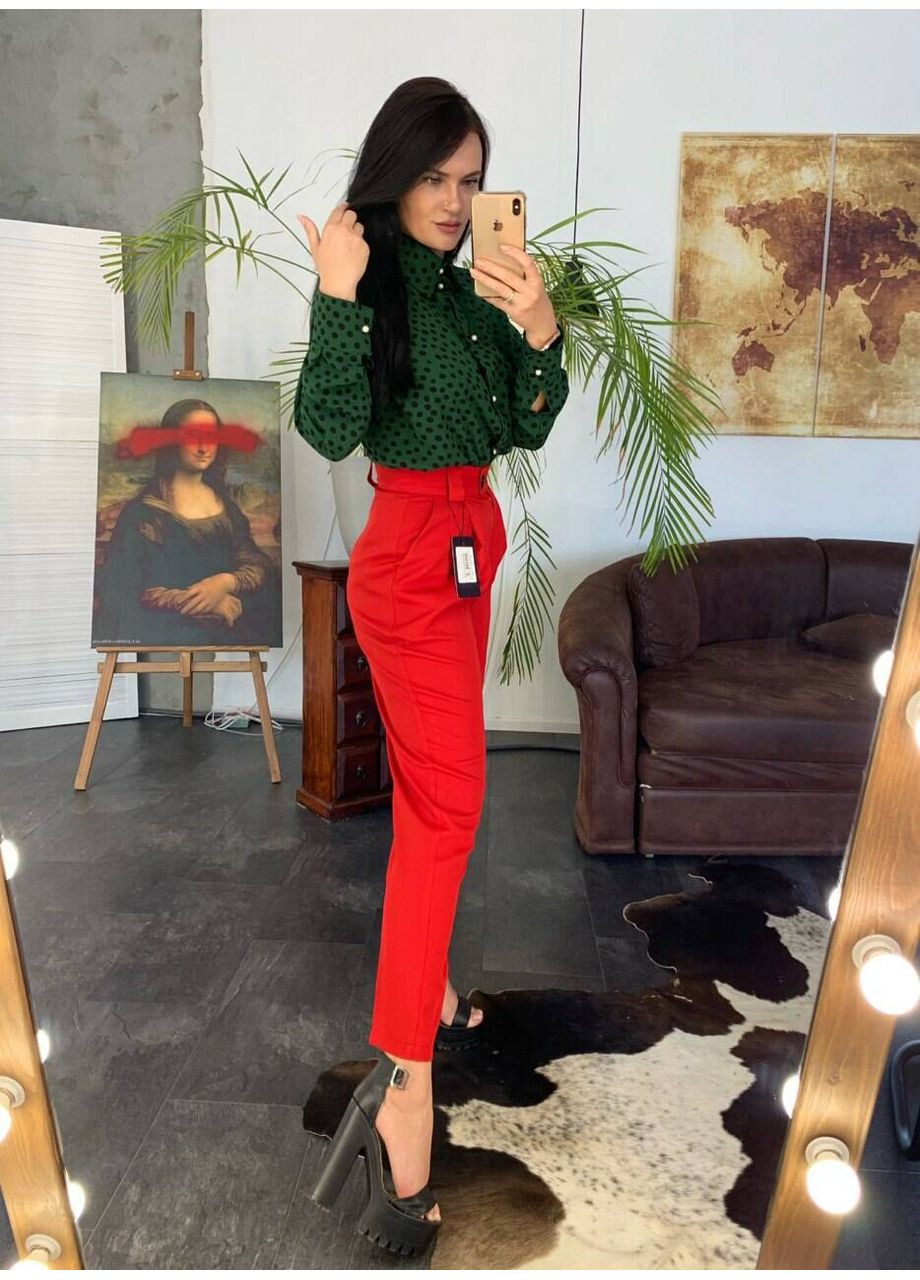 Жіночі брюки Банани з високою посадкою та кишенями (mil315) milirud (366873505)