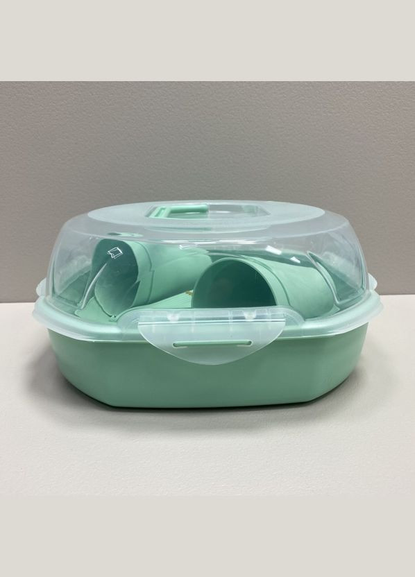 Набір для пікніка 4 персони 21 предмет Plastik M-761 бірюзовий Ucsan (327093185)