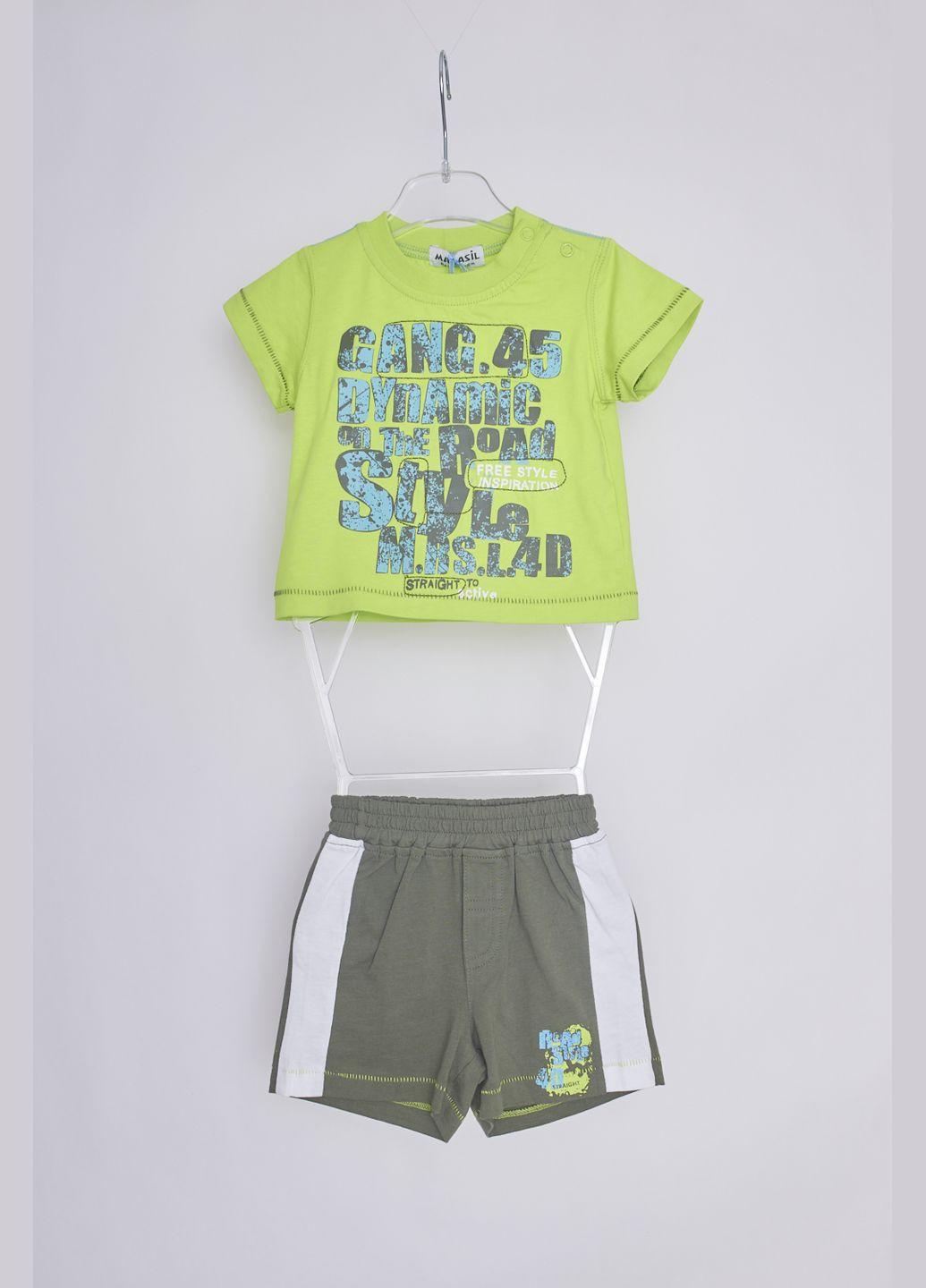 Салатовый летний комплект(футболка+шорты) Marasil
