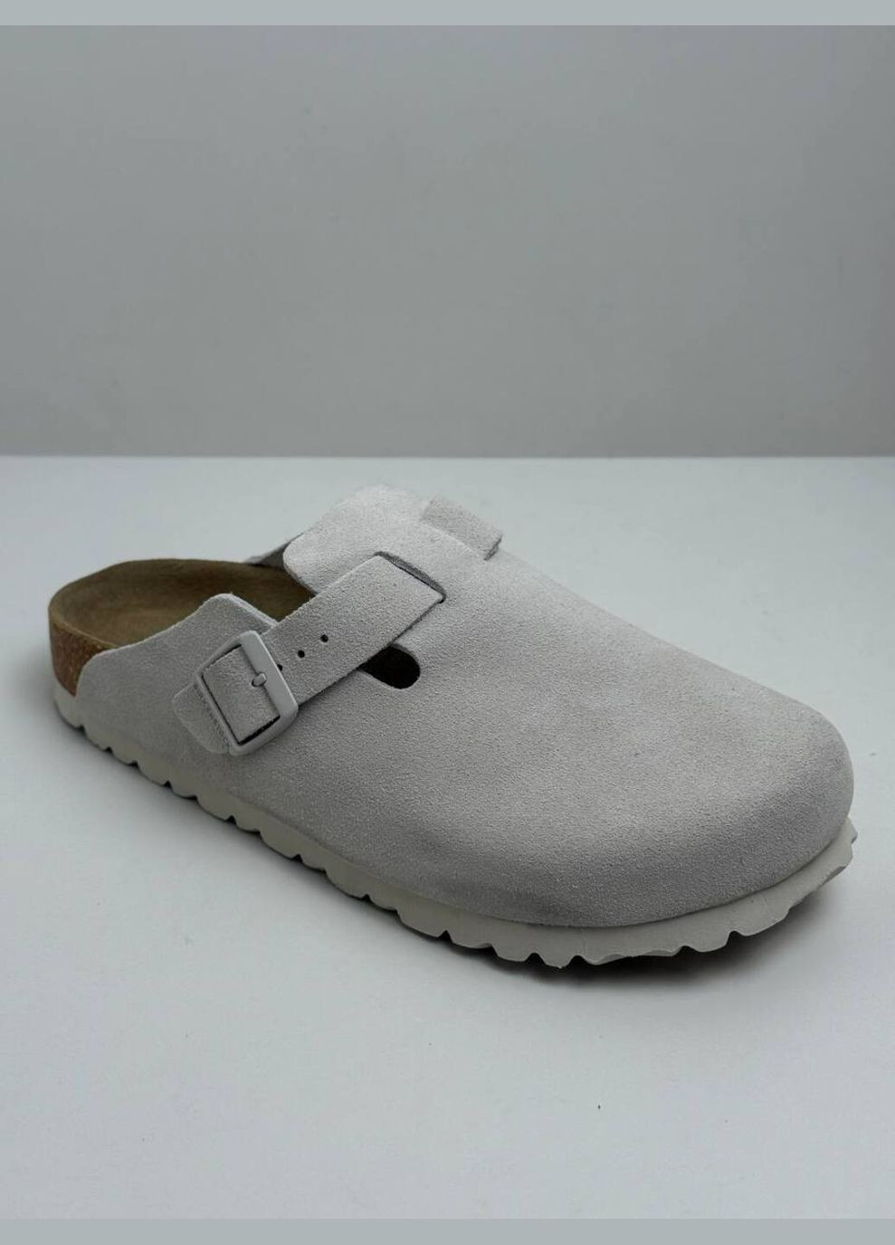 Замшевые шлепанцы клоги Биркеншток Boston Birken Sb (347624229)