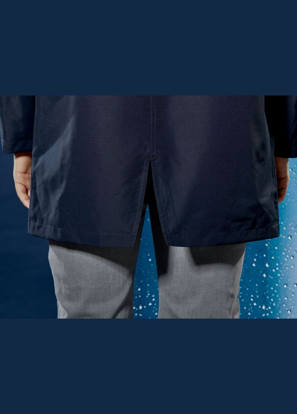 Темно-синее демисезонное Куртка-дождевик мембранная (3000мм) для мужчины BIONIC-FINISH® ECO 328083 Livergy