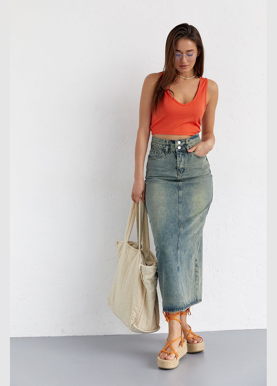 Жіночий кроп-топ у рубчик Liton (296909097)