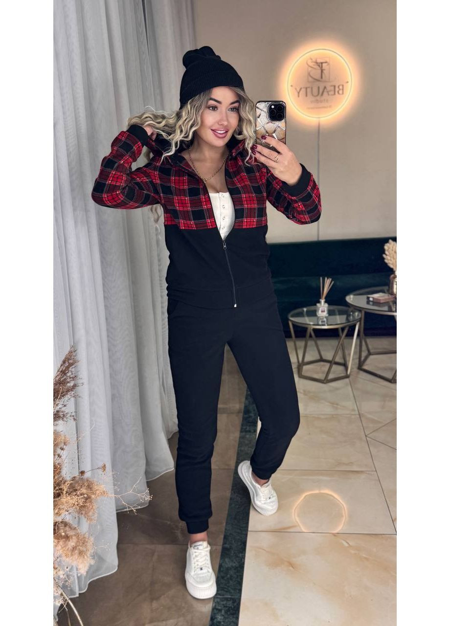 Костюм 2092 двухсторонний флис Полар брюки и кофта на молнии с капюшоном Україна (372306308)