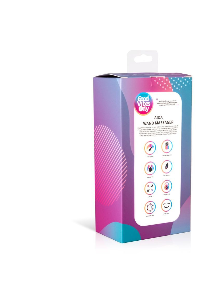 Вибратормикрофон Aida, силиконовый, голубой, 16 см х 4 см Good Vibes Only (298919761)