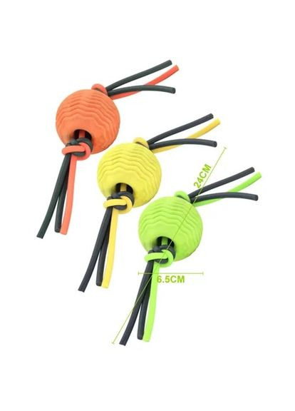 Игрушка для собак Мяч с резинками 24х6.5см (NB162520070) цвет в ассорт. (4891625200700) Nunbell (291841719)