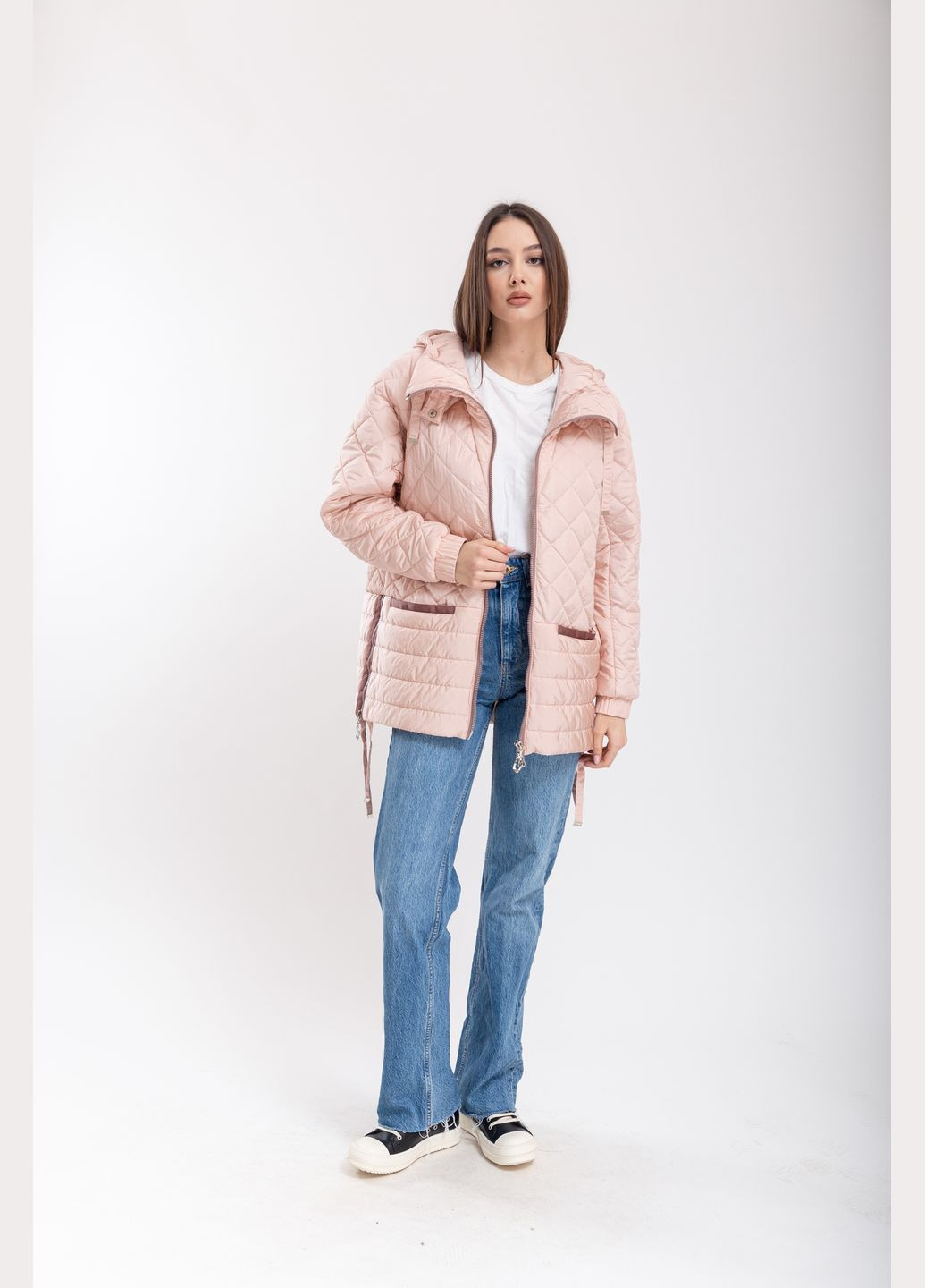 Розовая демисезонная куртка розовый демисезон повседневный Alberto Bini