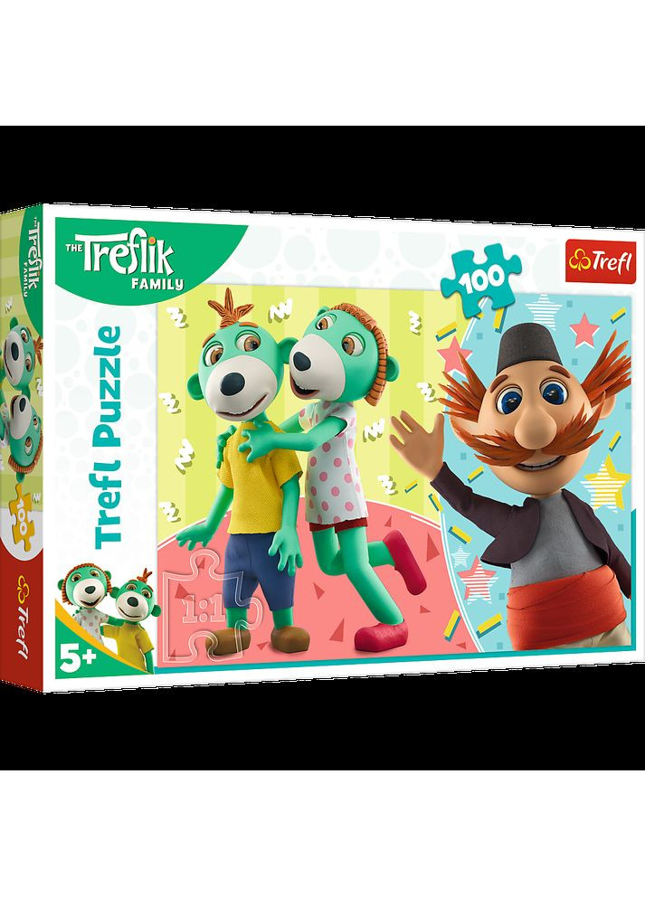 Пазли "Трефлики і Дядя" 100 елементів 41х28 см 16388 Trefl (356504981)