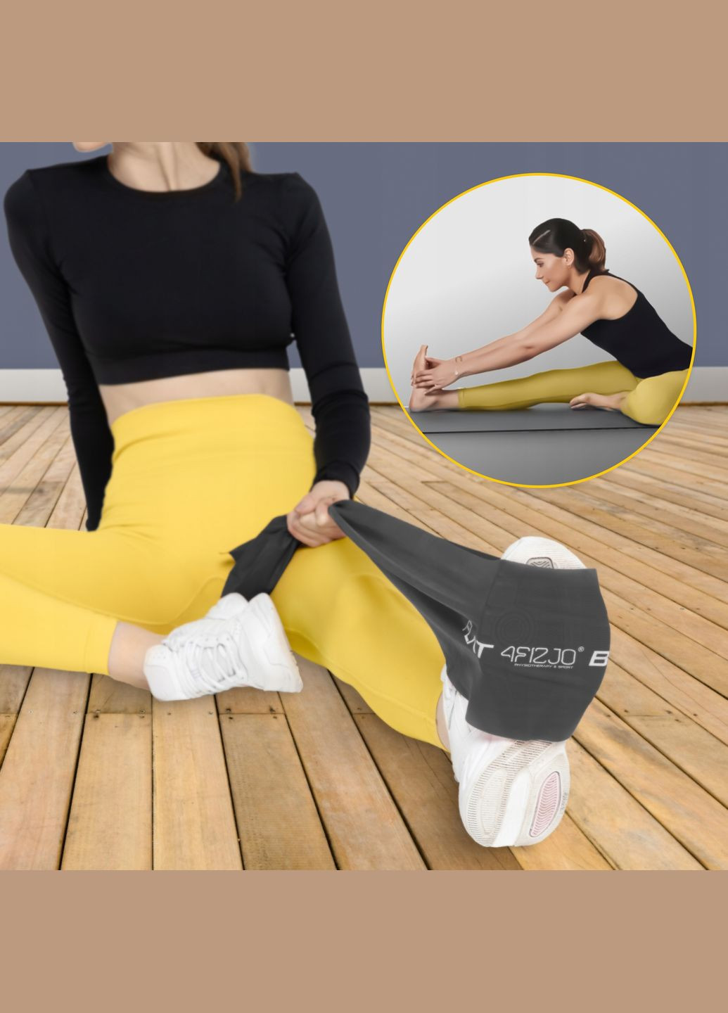 Лента-эспандер для спорта и реабилитации Flat Band 200 х 15 см 12-15 кг Black () 4FIZJO P-5907222931677 (275095701)