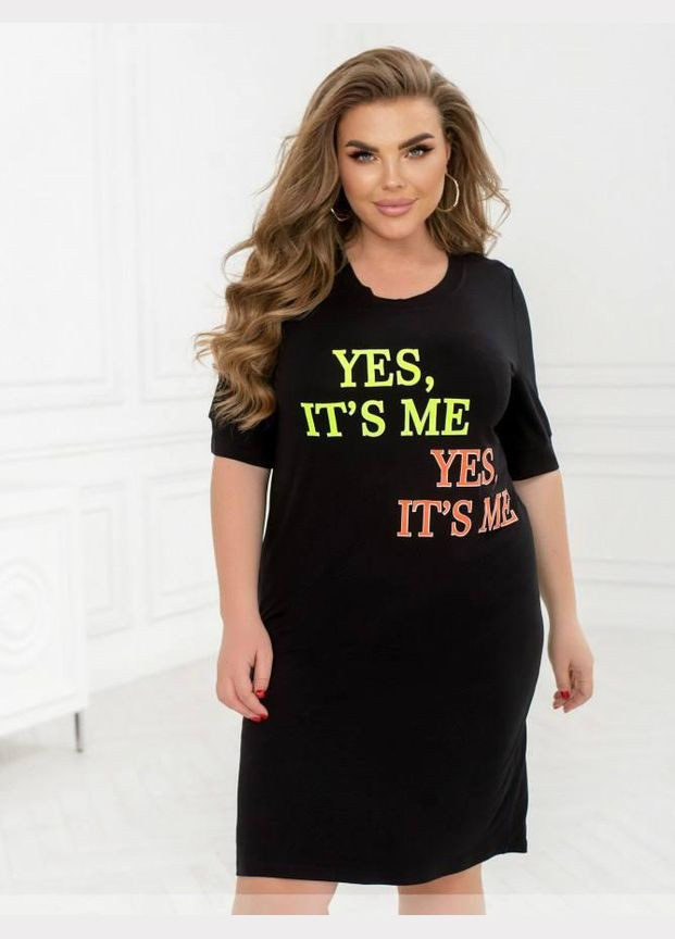 Чорна джинсова сукня жіноча леді досконалість літня 278 чорний, 58 Sofia з написами