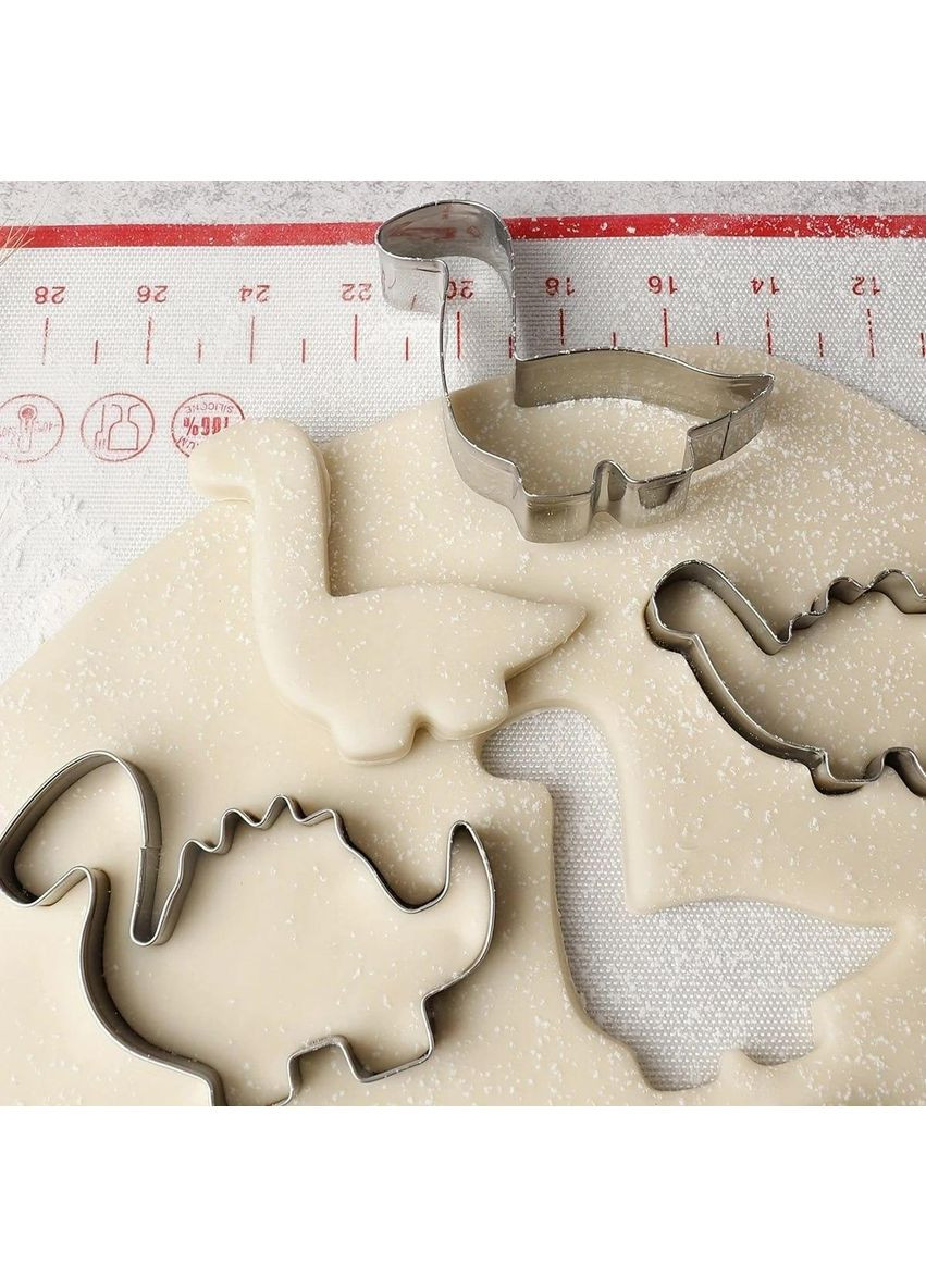 Формы для печенья в виде динозавриков, набор из нержавеющей стали 8 шт. No Brand (370290391)