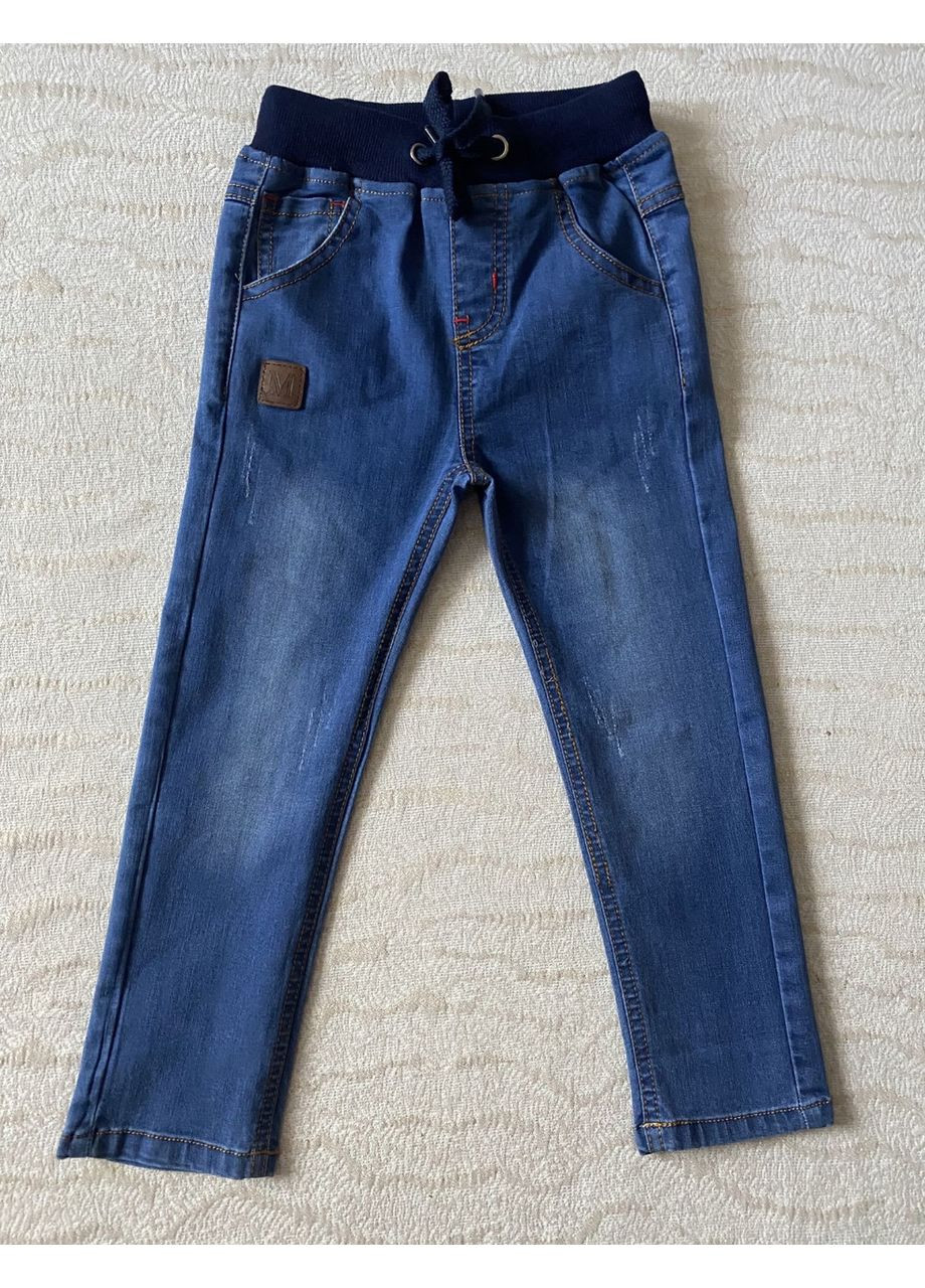 Комбинированные демисезонные детские джинсы на мальчика 98-110 lizi kids No Brand