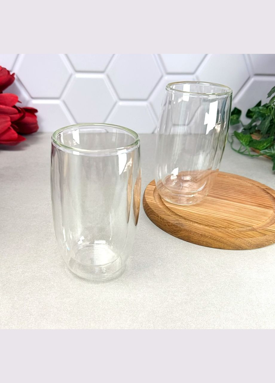 Набор высоких стаканов с двойным дном 380 мл 2 шт (AR2638B) Ardesto (303721906)