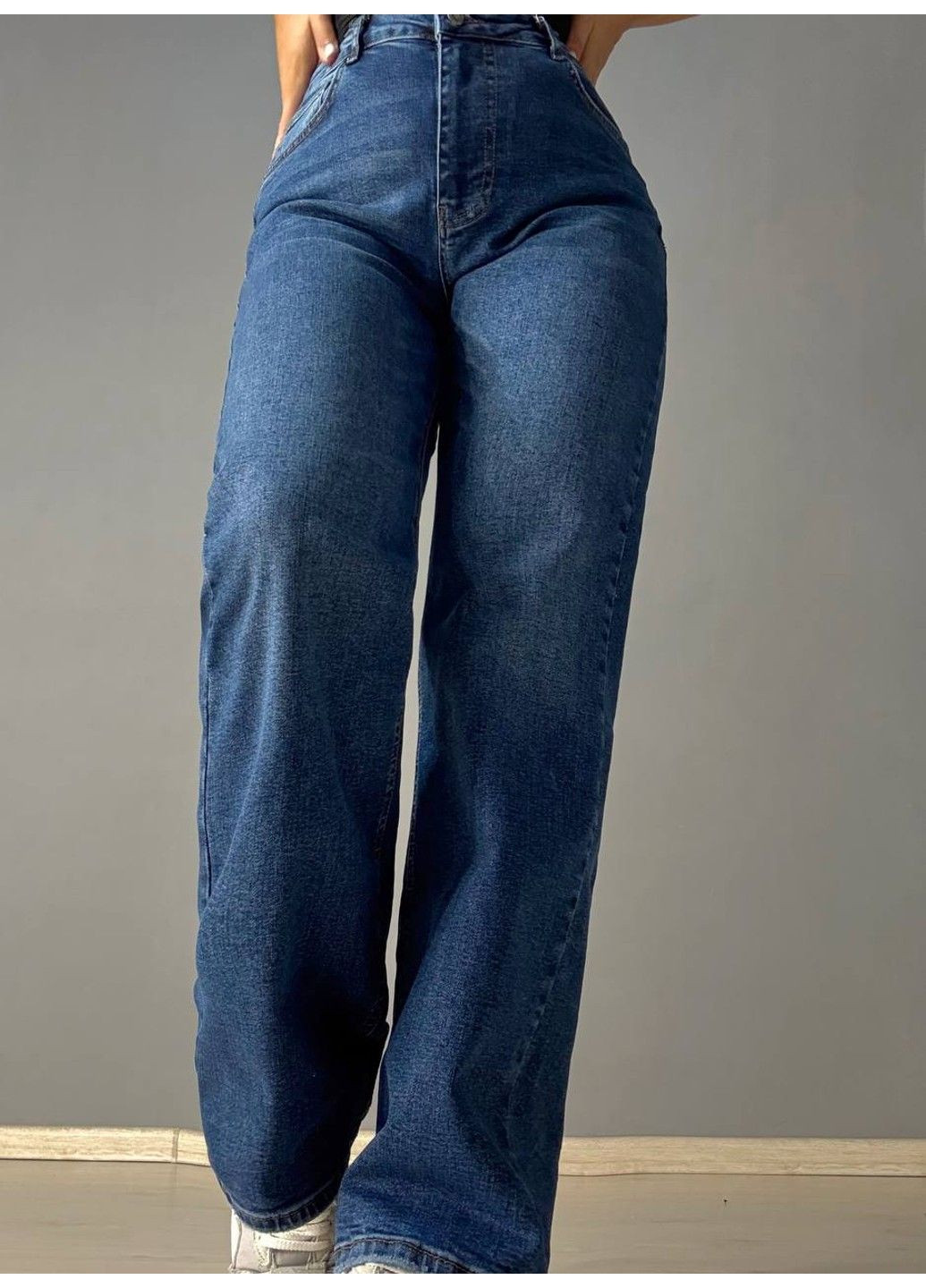 Джинси жіночі 3421-2 straight fit прямі стрейчеві сині Its Basic - (358786692)