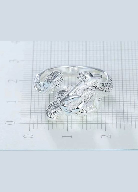 Кольцо дракон перстень в виде серебристого дракона размер регулируемый Fashion Jewelry (285110777)