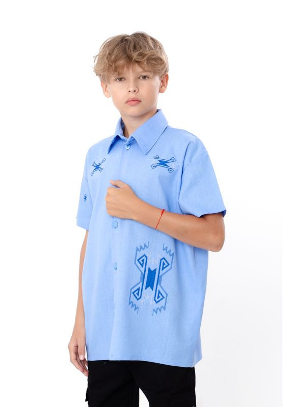 Сорочка для хлопчика підліткова (з коротким рукавом) (p-17737) Носи своє (363043464)