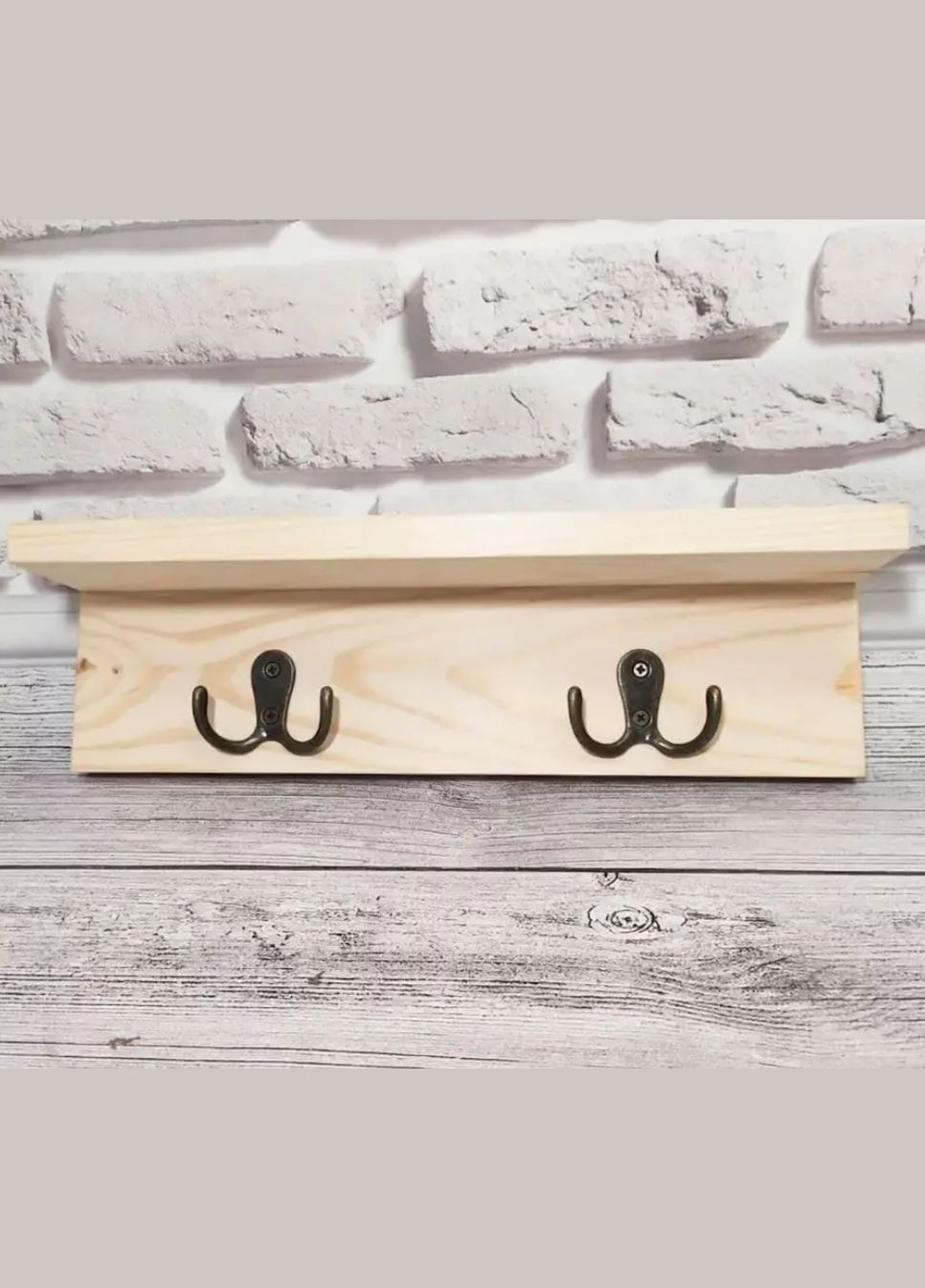 Вешалка из липы 40х15х15 см Вироби майстрів Для гардеробу (329153780)