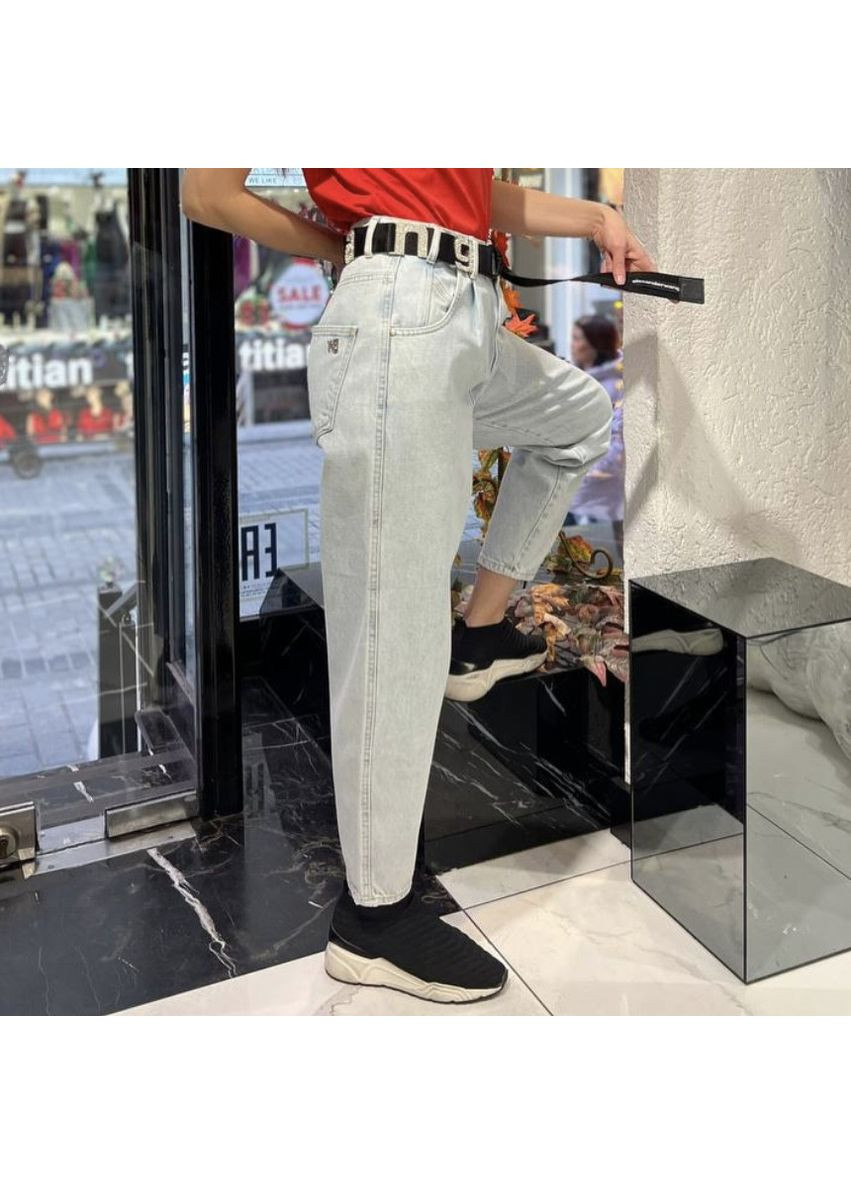 Джинсы WANG женские МОМ баллон широкие хлопок 26 светло голубые Alexander Wang - (350349458)