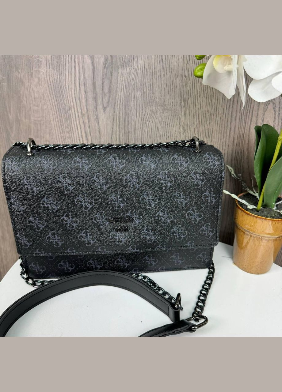 Мини сумочка клатч на цепочке с магнитом экокожа черная (sku_1482) No Brand (330576705)