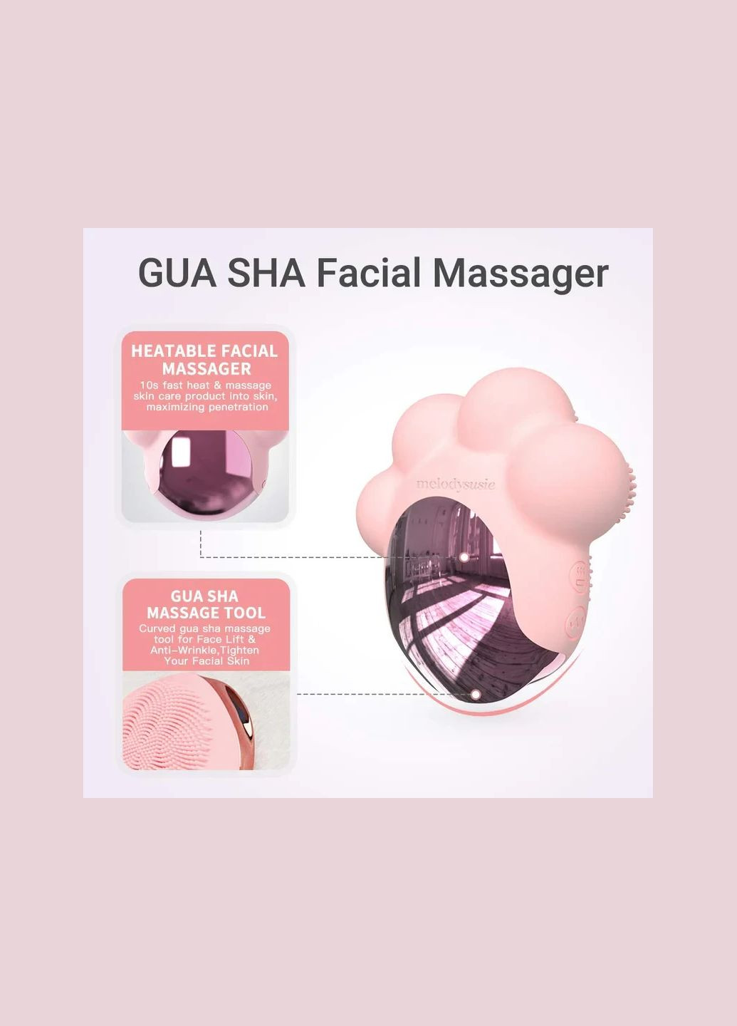 Melodysusie Щітка для очищення обличчя Котяча лапа - Smart Facial Cleaning Massager Melody (316090302)