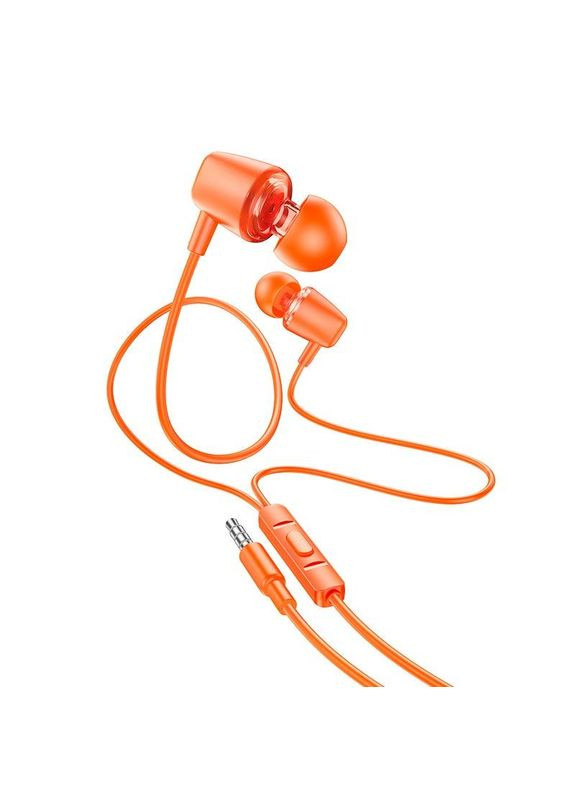 Навушники M107 Discoverer universal earphones with mic жовтогарячі Hoco (283022537)