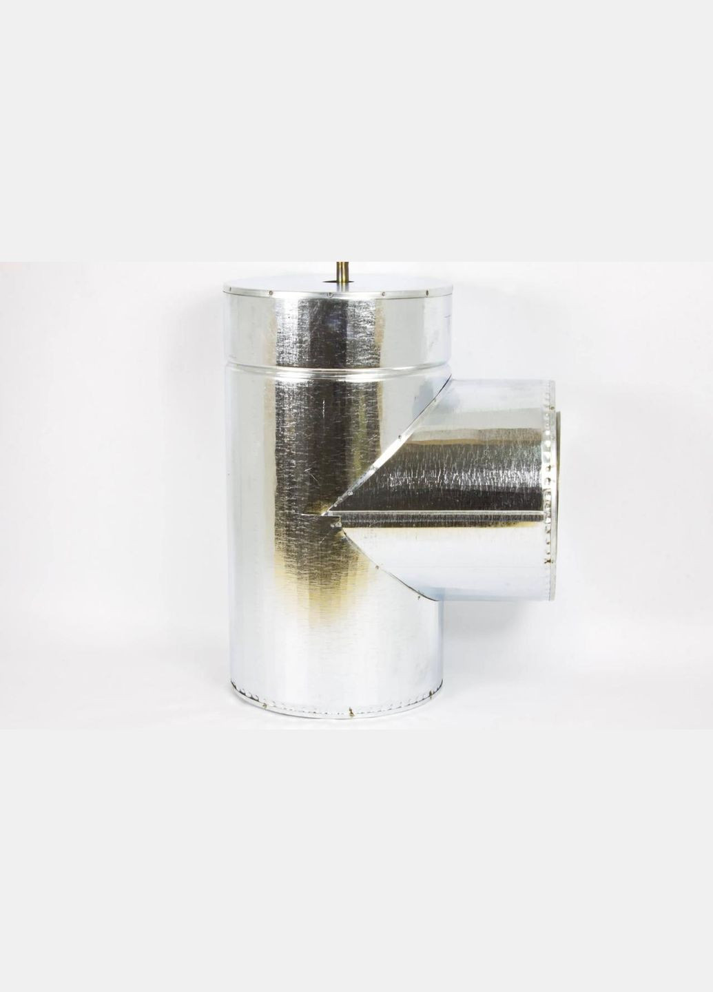 Тройник для дымохода утепленный ф220/280 нерж/оцинк 87гр (сендвич) Комінвент (317295780)