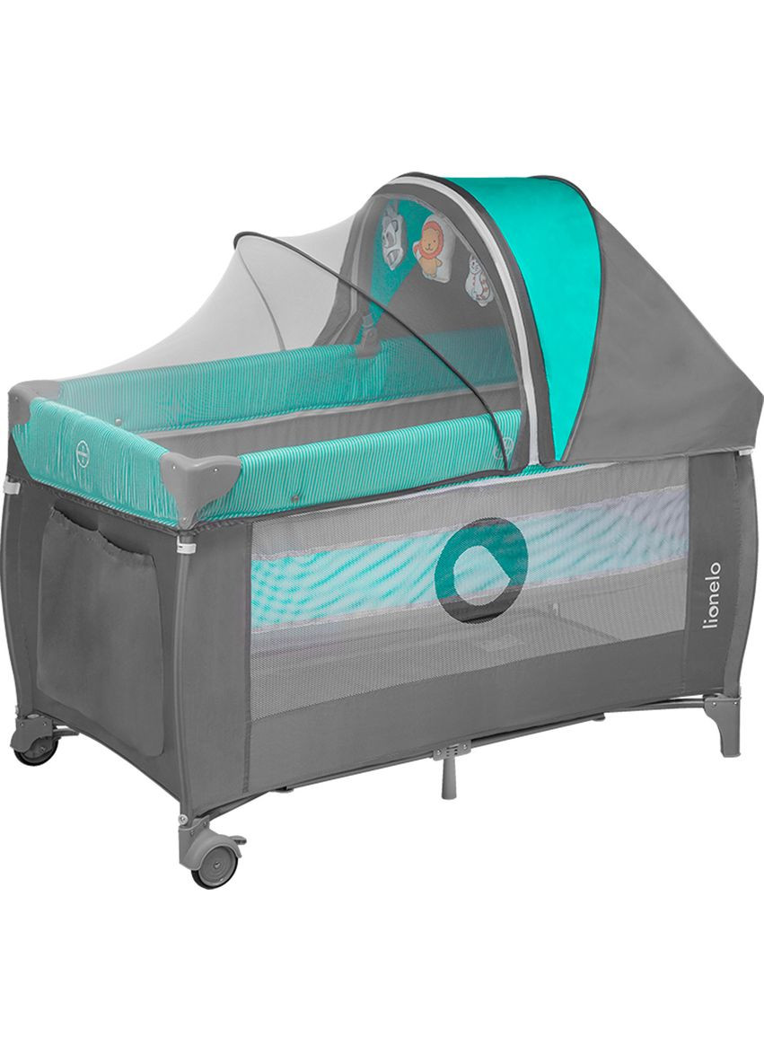 Ліжечко-манеж Sven Plus Turquoise Grey, бірюзовий Lionelo LO-SVEN PLUS TURQUOISE GREY (336330318)