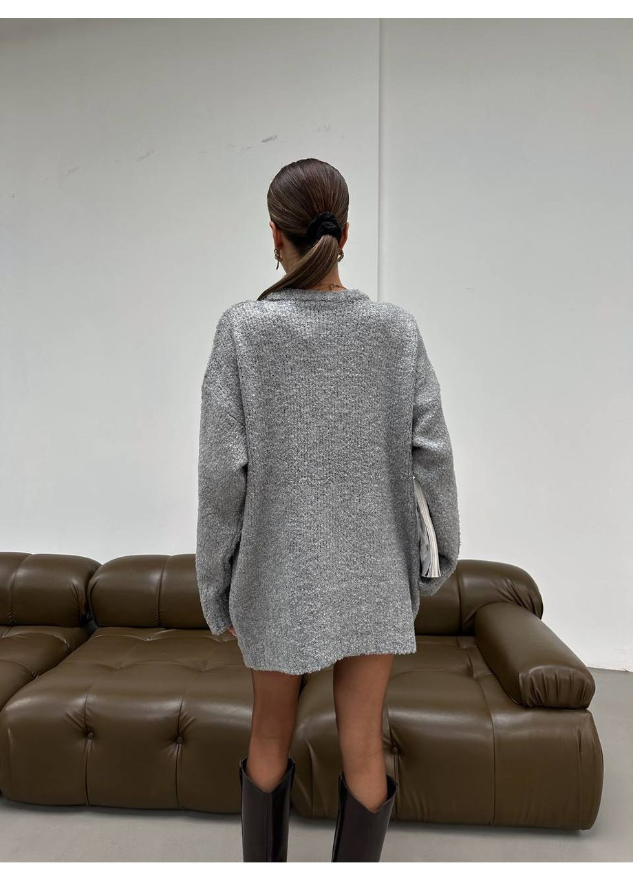 Серый демисезонный свитер оверсайз – замер в описании GD/GL Модний простір