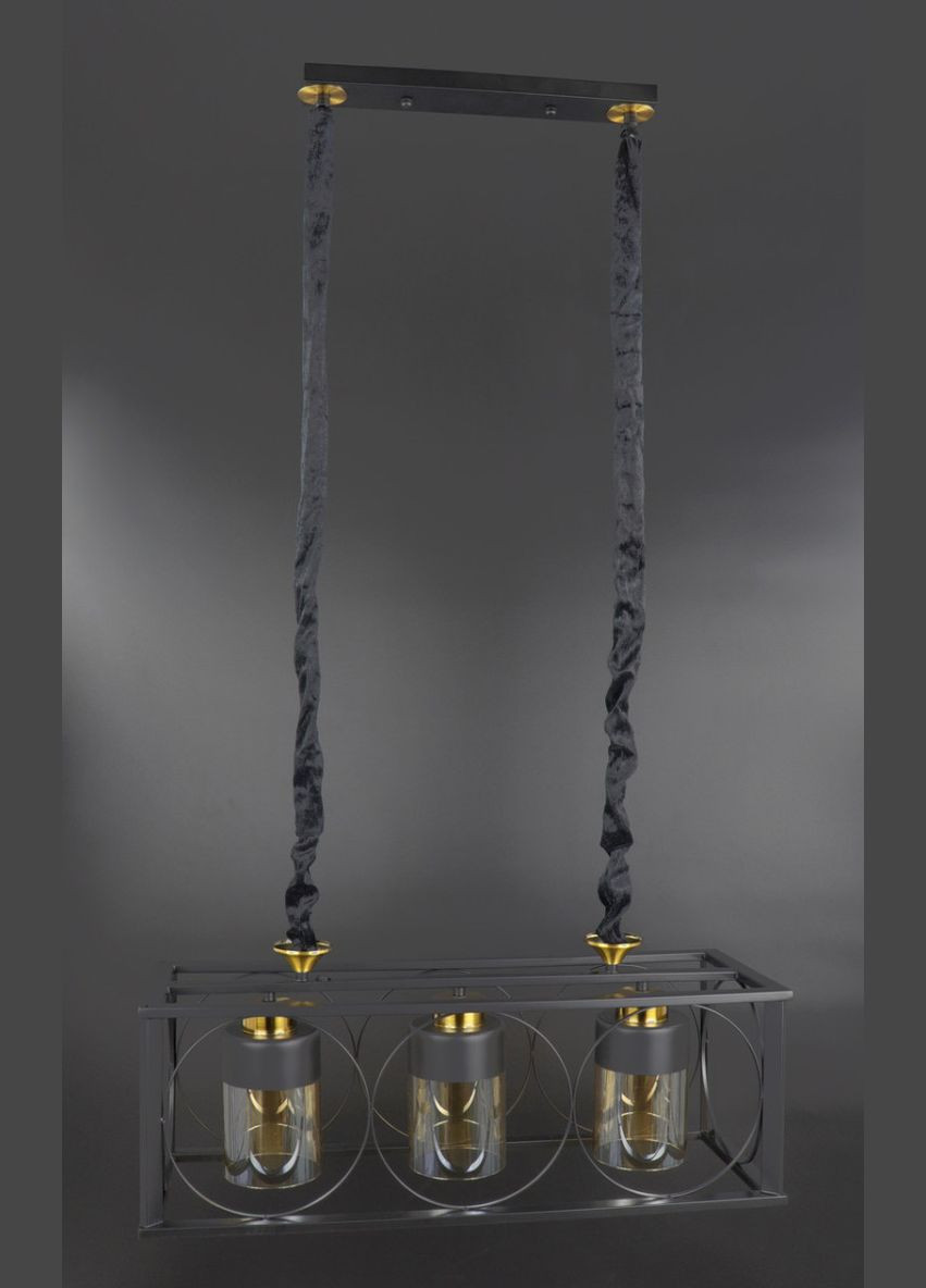 Люстра підвісна LOFT на 3 лампочки 25801 Чорний 35-110х24х62 см. Sunnysky (364757220)