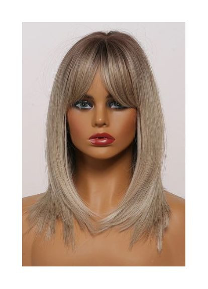 Перука блондинка середньої довжини, перука омбре, перука блонд No Brand (355802185)