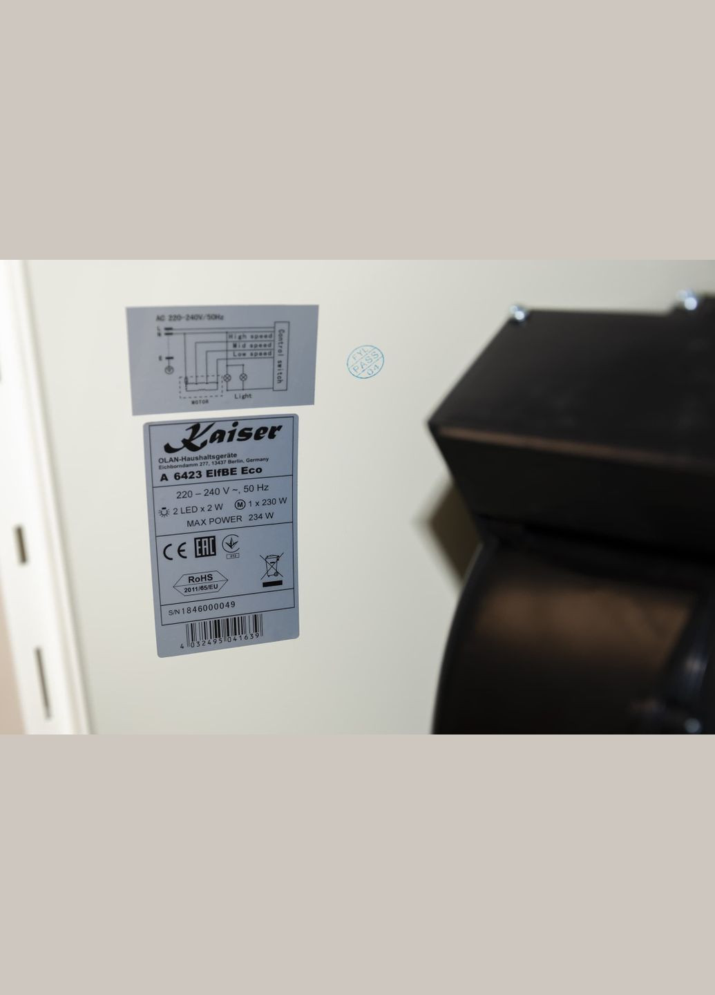 Вытяжка A 6423 ElfBe Eco Kaiser (308796301)