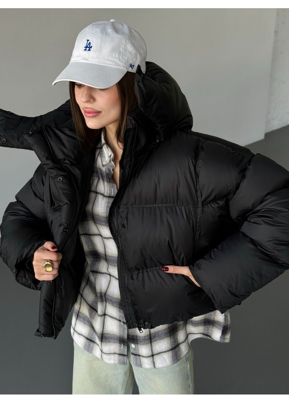 Чорний зимній Пуховик No Brand